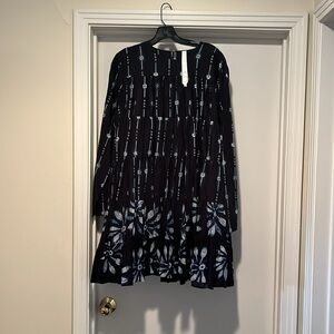 GORG Merlette ‘tent’ dress- shibori fabric. Sz large- NWT.  All cotton.  Airy.